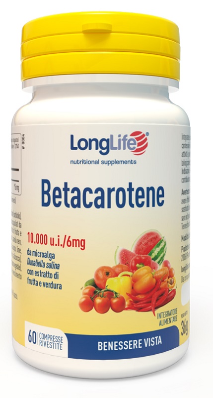 LONGLIFE BETACAROTENE 60 COMPRESSE - farmacia187.it