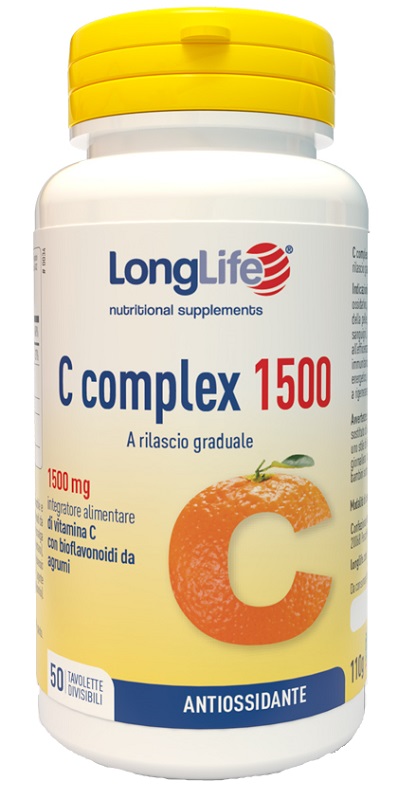 LONGLIFE C COMPLEX 1500 T/R 50 TAVOLETTE DIVISIBILI - farmacia187.it