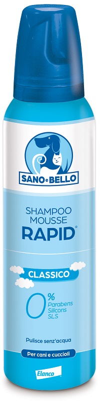 SANO E BELLO SHAMPOO MOUSSE RAPID CLASSICO FLACONE 300 ML PER LAVAGGIO SENZ'ACQUA - farmacia187.it