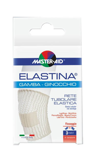RETE TUBOLARE ELASTICA IPOALLERGENICA MASTER-AID ELASTINA GAMBA/GINOCCHIO 3 MT IN TENSIONE CALIBRO 5 CM - farmacia187.it