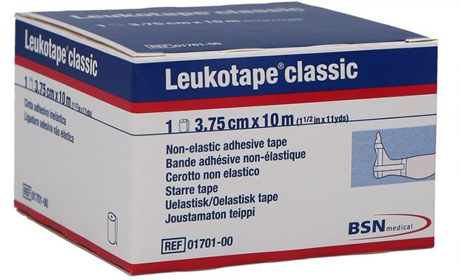 LEUKOTAPE BENDA ANELASTICA PER BENDAGGI FUNZIONALI 3,75X100 CM - farmacia187.it