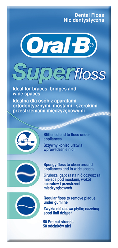 ORALB SUPERFLOSS FILO INTERDENTALE 50 FILI - farmacia187.it