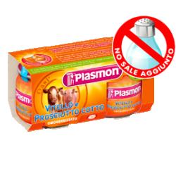 PLASMON OMOGENEIZZATO VITELLO PROSCIUTTO COTTO 80 G X 2 PEZZI - farmacia187.it