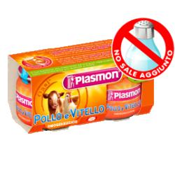 PLASMON OMOGENEIZZATO VITELLO POLLO 80 G X 2 PEZZI - farmacia187.it