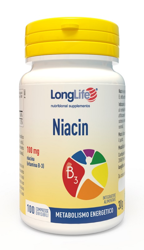 LONGLIFE NIACIN 100 MG 100 COMPRESSE DIVISIBILI - farmacia187.it