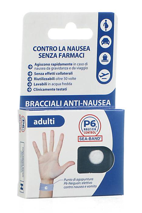 BRACCIALE ANTI NAUSEA PER ADULTI P6 NAUSEA CONTROL 2 PEZZI - farmacia187.it