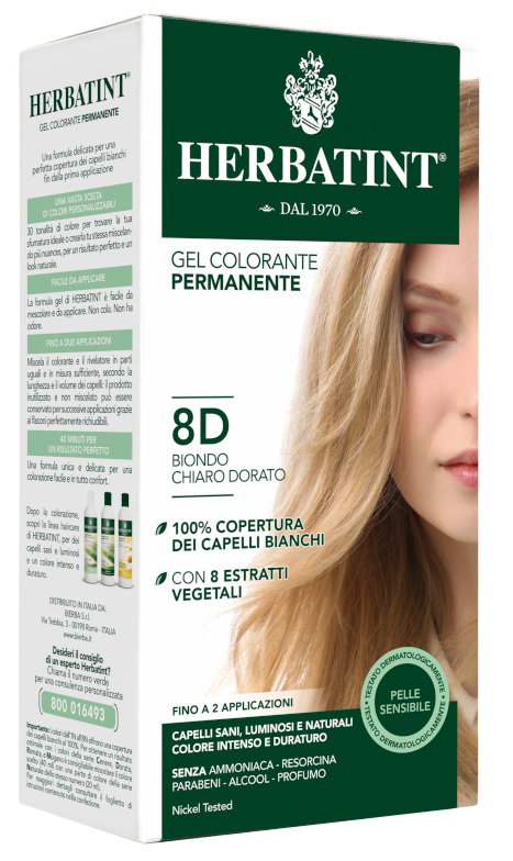 HERBATINT 8D BIONDO CHIARO DORATO 150 ML - farmacia187.it