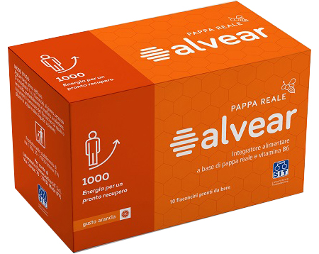 ALVEAR 1000 PAPPA REALE 10 FLACONCINI GUSTO ARANCIA - farmacia187.it