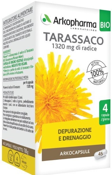 ARKO CAPSULE TARASSACO BIO 45 CAPSULE - farmacia187.it