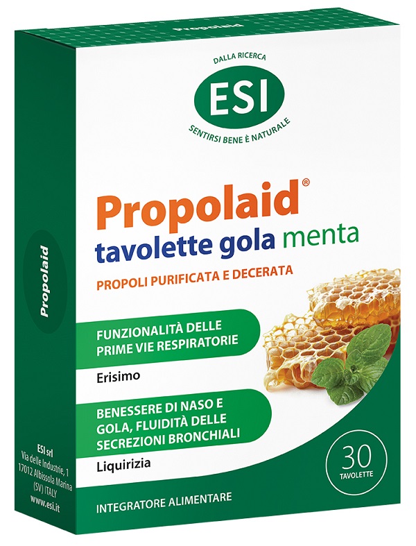 ESI PROPOLAID TAVOLETTE GOLA MENTA 30 TAVOLETTE - farmacia187.it