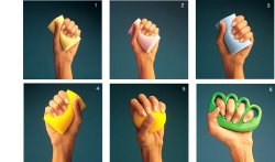 MANUS ABILIS PALLINA PER RIABILITAZIONE MANO 5 GIALLO SCURO SFORZO MASSIMO - farmacia187.it