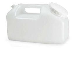 CONTENITORE A TANICA PER LA RACCOLTA DELLE URINE 24 ORE,IN POLIETILENE TRASPARENTE+TAPPO A VITE CON SCALA GRADUATA DA 500 A 2500ML - farmacia187.it