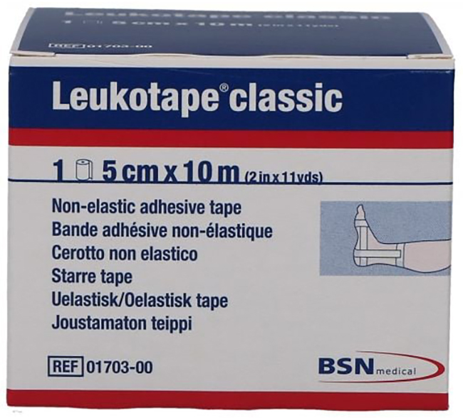 LEUKOTAPE BENDA ANELASTICA PER BENDAGGI FUNZIONALI 5X100 CM - farmacia187.it