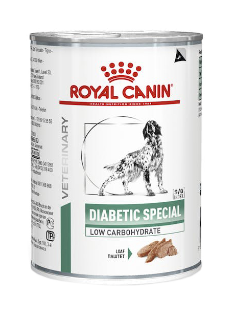 VETERINARY HEALTH NUTRITION WET DOG DIABETIC SPECIAL LOW CARBOHYDRATE 410 G - farmacia187.it