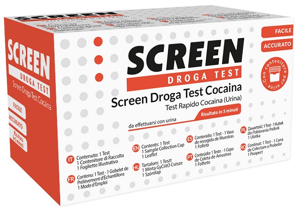 SCREEN DROGA TEST COCAINA TEST ANTIDROGA CON CONTENITORE URINA - farmacia187.it