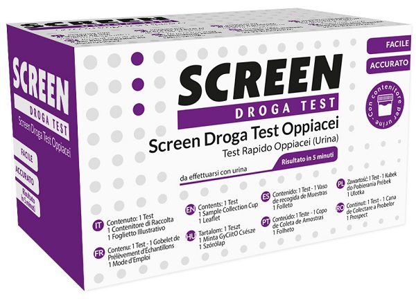 SCREEN DROGA TEST OPPIACEI TEST ANTIDROGA CON CONTENITORE URINA - farmacia187.it