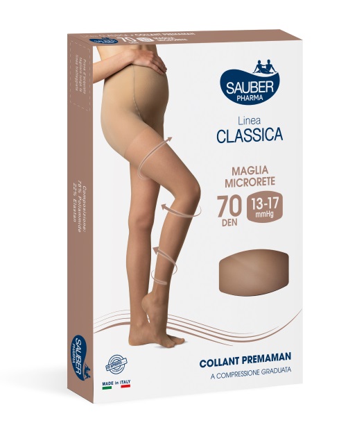 SAUBER COLLANT 70 DENARI PREMAMAN MAGLIA MICRORETE NEUTRO BEIGE 2 LINEA CLASSICA - farmacia187.it