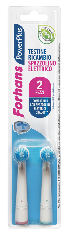 FORHANS POWER PLUS TESTINA 2 PEZZI RICAMBIO - farmacia187.it