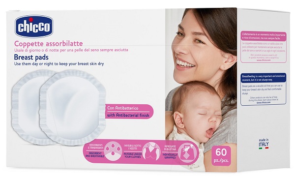 CHICCO COPPETTA ASSORBILATTE ANTIBATTERICA 60 PEZZI - farmacia187.it