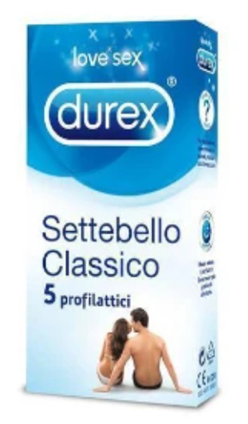 PROFILATTICO DUREX SETTEBELLO CLASSICO 5 PEZZI - farmacia187.it