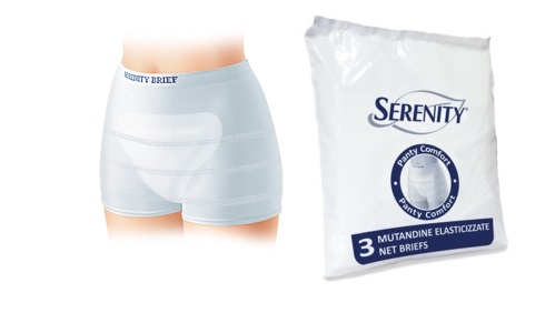 MUTANDINA A RETE PER INCONTINENZA SERENITY PANTY COMFORT L 3 PEZZI - farmacia187.it