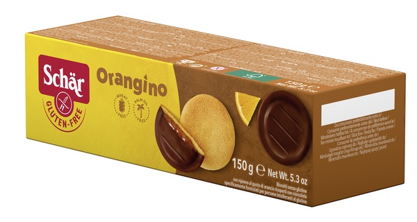 SCHAR ORANGINO BISCOTTI CON RIPIENO AL GUSTO DI ARANCIA RICOPERTI CON CIOCCOLATO 150 G - farmacia187.it