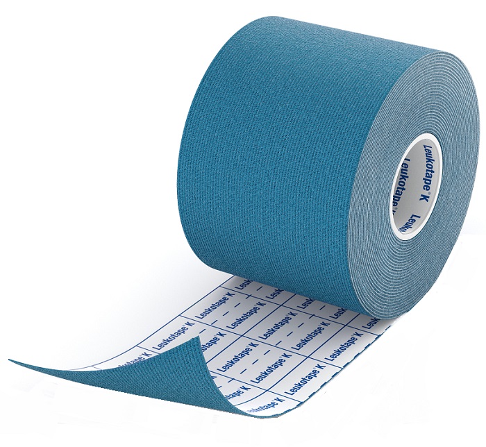 BENDA ADESIVA LEUKOTAPE K PER TAPING FISIOTERAPICO LARGHEZZA 5 CM LUNGHEZZA 5 M COLORE BLU IN ROTOLO - farmacia187.it