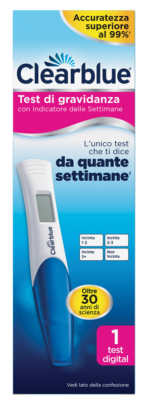 TEST DI GRAVIDANZA CLEARBLUE CON INDICATORE DELLE SETTIMANE 1 PEZZO - farmacia187.it