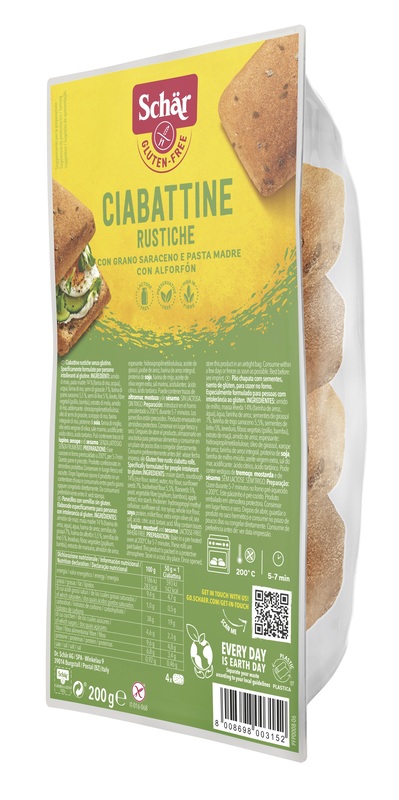 SCHAR CIABATTINE RUSTICHE SENZA LATTOSIO 200 G - farmacia187.it