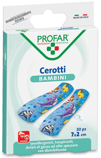 CEROTTO BAMBINI 7X2 CM 20 PEZZI PROFAR - farmacia187.it