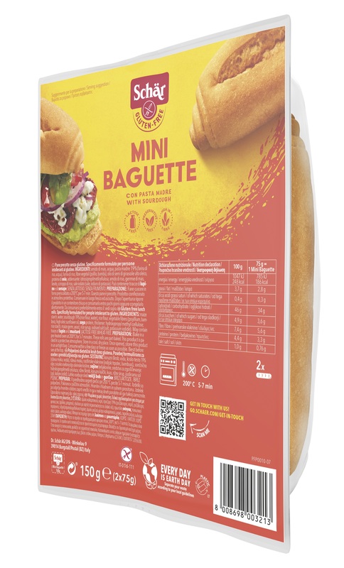 SCHAR MINI BAGUETTE SENZA LATTOSIO 2 X 75 G - farmacia187.it