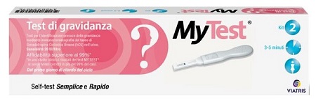 TEST DI GRAVIDANZA RAPIDO HCG MYTEST 2 PEZZI - farmacia187.it