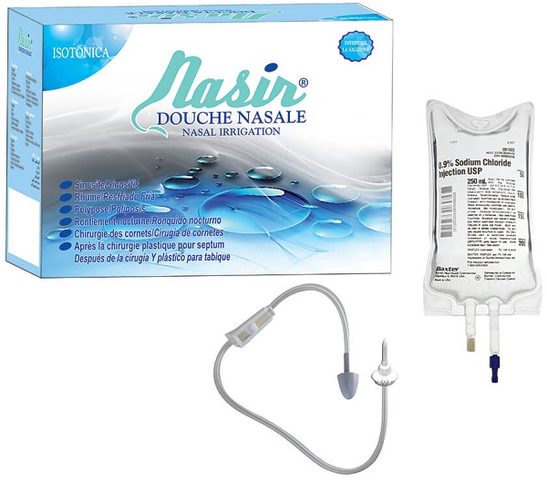 NASIR DOCCIA NASALE CON SOLUZIONE FISIOLOGICA ISOTONICA 6 SACCHE 500 ML + 1 BLISTER - farmacia187.it