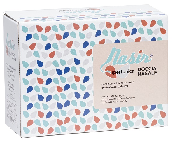 DOCCIA NASALE NARIS CON SOLUZIONE FISIOLOGICA IPERTONICA 8 SACCHE 250 ML + 1 BLISTER - farmacia187.it