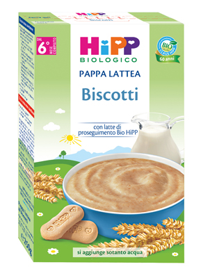 HIPP BIO PAPPA LATTEA BISCOTTI 250 G - farmacia187.it