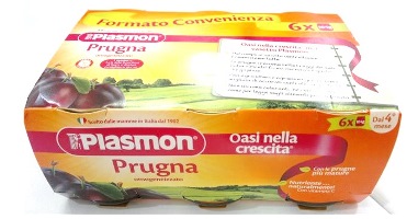 PLASMON OMOGENEIZZATO PRUGNA 6 X 104 G - farmacia187.it