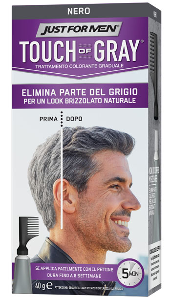 JUST FOR MEN TOUCH OF GRAY NERO 40 G - farmacia187.it