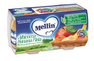 MELLIN OMOGENEIZZATO ALBICOCCA BANANA MELA 100 G 2 PEZZI - farmacia187.it