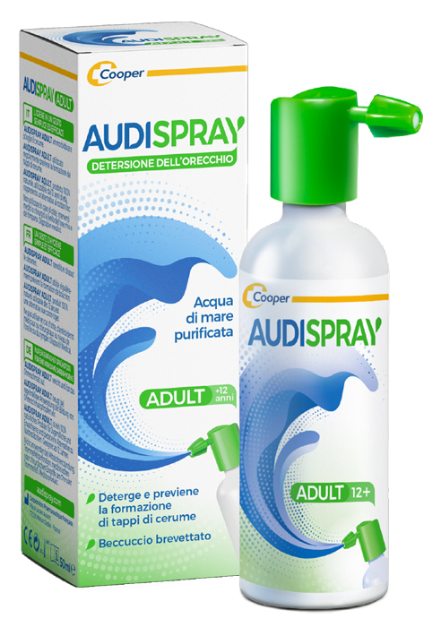 SOLUZIONE DI ACQUA DI MARE IPERTONICA AUDISPRAY ADULT IGIENE ORECCHIO SPRAY SENZA GAS 50 ML - farmacia187.it