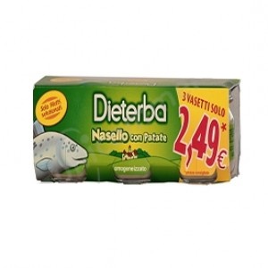 DIETERBA OMOGENEIZZATO NASELLO 3 PEZZI 80 G - farmacia187.it
