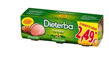 DIETERBA OMOGENEIZZATO PROSCIUTTO 3 PEZZI 80 G - farmacia187.it