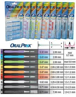 ORALPROX BLISTER DA 6 SPAZZOLINI INTERDENTALI MISURA 7 COLORE GRIGIO - farmacia187.it
