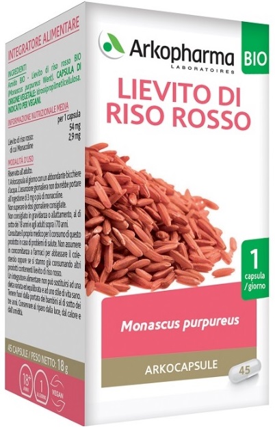 ARKO CAPSULE LIEVITO RISO ROSSO 45 CAPSULE BIO - farmacia187.it