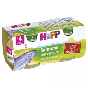 HIPP OMOGENEIZZATO SALMONE CON VERDURE 2X80 G - farmacia187.it