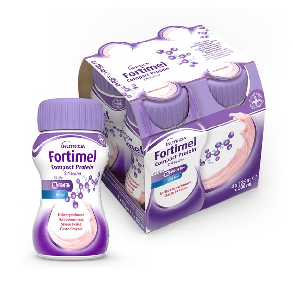 FORTIMEL COMPACT PROTEIN FRAGOLA 4 BOTTIGLIE 125 ML - farmacia187.it