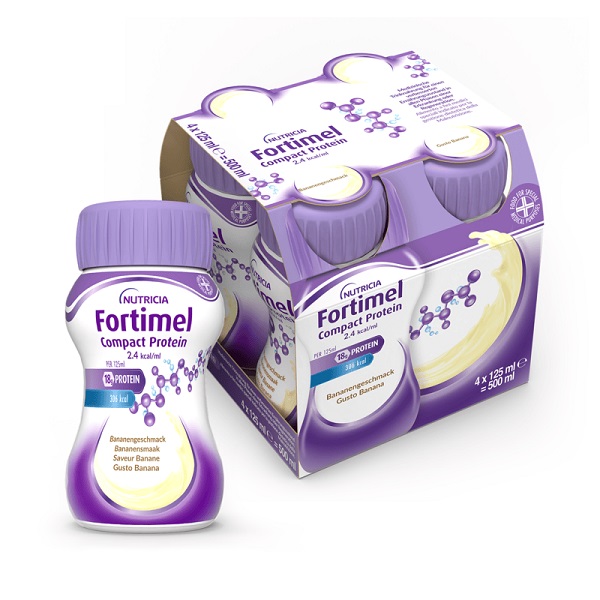FORTIMEL COMPACT PROTEIN BANANA 4 BOTTIGLIE 125 ML - farmacia187.it
