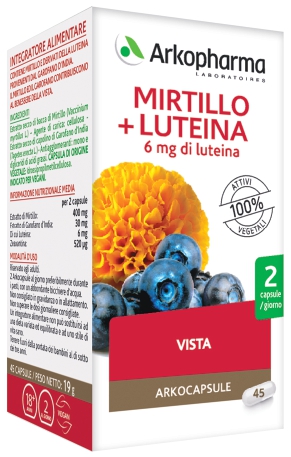 ARKO CAPSULE MIRTILLO+LUTEINA 45 CAPSULE - farmacia187.it