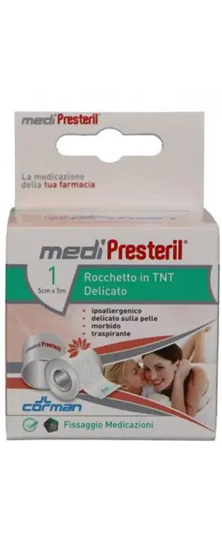 CEROTTO IN ROCCHETTO IN TNT MEDIPRESTERIL DELICATO M5X5CM - farmacia187.it