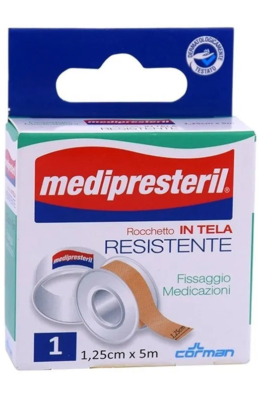 CEROTTO IN ROCCHETTO MEDIPRESTERIL IN TELA RESISTENTE M5X1,25CM - farmacia187.it