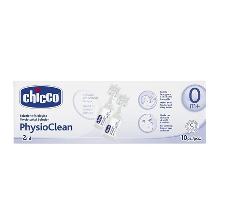 CHICCO PHYSIOCLEAN SOLUZIONE FISIOLOGICA 10 FLACONCINI 2 ML - farmacia187.it